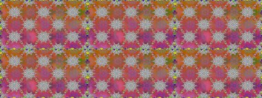 Gri ve pembe renklerde. Gri ve pembe renkli gri ve pembe papatya deseni. Raster illüstrasyonu.