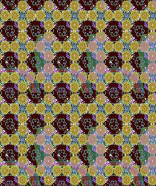 Sevimli çiçek raster deseni. Renkli Yaz Temalı eskiz kalıbı. Kahverengi renkli çiçekler. Düz Çiçek Elementleri Tasarımı.