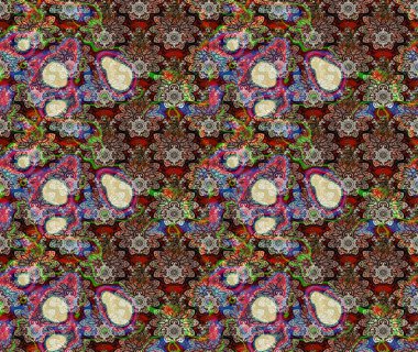 Raster çiçek desenli çiçek deseni, yapraklar, dekoratif elementler, sıçrama, lekeler, el çizimi kontur çizgileri ve Doodle çizim stili, grafik raster çizim çizimi.