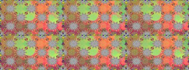 Gri ve yeşil renklerde parlak çiçekli halı deseni.