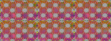 Gri ve pembe renklerde. Gri ve pembe renkli gri ve pembe papatya deseni. Raster illüstrasyonu.