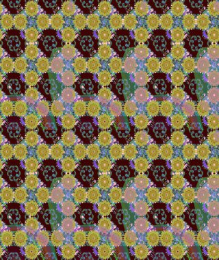 Sevimli çiçek raster deseni. Renkli Yaz Temalı eskiz kalıbı. Kahverengi renkli çiçekler. Düz Çiçek Elementleri Tasarımı.