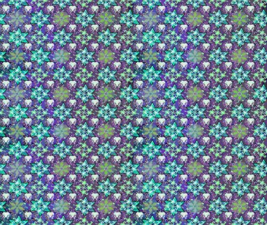 Raster deseni. Bahar çiçekleri dallı desen, mor renkler çiçekli siluet.