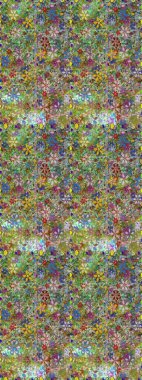 Raster illüstrasyonu. Düz Çiçek Elementleri Tasarımı. Karalama çiçeği. Renkli Bahar Temalı Kusursuz Arkaplan. Güzel kumaş deseni. Zentangle soyut çiçekleri.