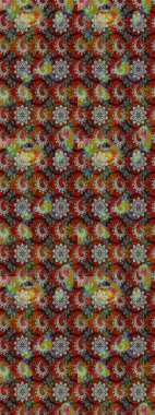 Tekstil, kumaş, ambalaj, hatıra defteri için hoş bir çiçek arkaplanı. Gri ve kahverengi arka planda. Çocuksu tasarım. Elle çizilmiş karalama çiçekleri ile Raster çizim deseni.