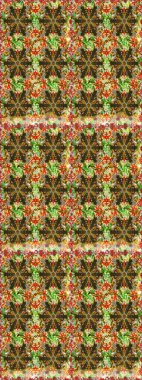 Raster sanatı. Kahverengi renklerde, altın elementlerle kusursuz desen. Hassas altın deseni açın. Kusursuz altın desenli bukleler. Doğu tarzı arabesk. Parlak dantel, stilize çiçekler, şal desenli