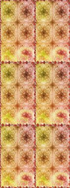 Raster illüstrasyonu. Kusursuz çiçek deseni duvar kâğıdı olarak kullanılabilir. Çiçekler bej ve sarı renklerde.