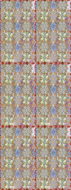 Raster - stok. Kusursuz bir arka plan modeli. Suluboya, elle çizilmiş. Vadinin gri ve nötr renklerinde çiçekleri.