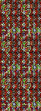 Kırmızı ve kahverengi renkte çiçekler. Raster illüstrasyonu. Tropikal çizim çiçek deseni.