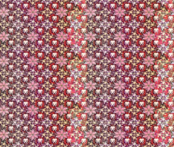 Çiçek buketleriyle klasik bir eskiz şekli. Kahverengi renklerde. Raster illüstrasyonu.