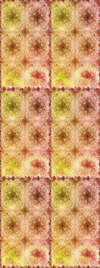 Raster illüstrasyonu. Kusursuz çiçek deseni duvar kâğıdı olarak kullanılabilir. Çiçekler bej ve sarı renklerde.