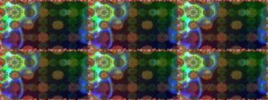 Raster illüstrasyonu. Eskiz tarzı kahverengi ve yeşil renklerde. El yapımı çiçek ve bitki koleksiyonu. Raster illüstrasyonu. Sevimli karalama çiçekleriyle kusursuz çiçek deseni..