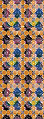 Raster illüstrasyonu. Küçük çiçekli yay deseni çiz. Suluboya stilinde sarı renkler üzerine.