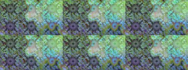 Kusursuz etnik tasarım. Yatak çarşafları, ceket, paket tasarımı, kumaş ve moda kavramları için tekstil baskısı. Çiçekleri, deniz kabukları, mandalaları ve suluboya efektleri olan deniz altyapısı.