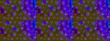 Çiçekli çiçek deseni, suluboya. Raster deseni. Küçük çiçekte güzel bir çiçek deseni..