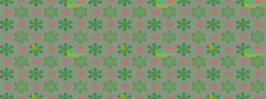Klasik taslak çizimi. Raster çiçek izi. Çiçek yeşili çizim deseni.