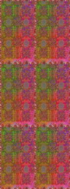 Raster illüstrasyonu. Kusursuz çiçek deseni duvar kâğıdı olarak kullanılabilir. Kahverengi ve yeşil renkte çiçekler.