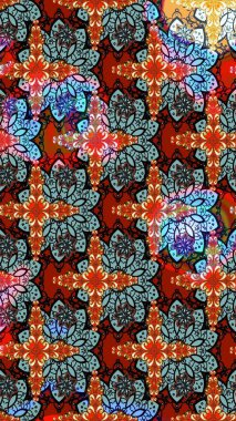 Sınır Kızılderili çiçekli paisley patten. Taslak süsleme izi. Tebrik kartı geçmişi, boyama kitabı, arkaplan ve tekstil için kullanılabilir. Raster Henna tarzı. Etnik Mandala havlusu.