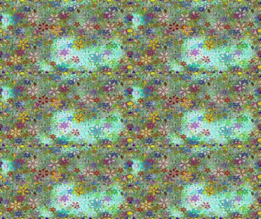 Yatak çarşafları, ceket, paket tasarımı, kumaş ve moda kavramları için tekstil baskısı. Kusursuz etnik tasarım. Çiçekleri, deniz kabukları, mandalaları ve suluboya efektleri olan deniz altyapısı.