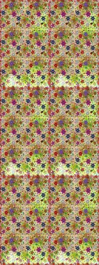 Yaprak ve çiçeklerin suluboya resimleri, bej ve nötr renklerde pürüzsüz desenler. Bej ve nötr renklerde bahar çiçekleri. Raster illüstrasyonu.