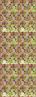 Yaprak ve çiçeklerin suluboya resimleri, bej ve nötr renklerde pürüzsüz desenler. Bej ve nötr renklerde bahar çiçekleri. Raster illüstrasyonu.