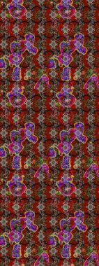 Tatil havası. Çiçekler kahverengi, kırmızı ve gri renklerde. Bahar mevsimi. Raster güzel bir çiçek deseni çizmiş. Nazik romantik baskı.