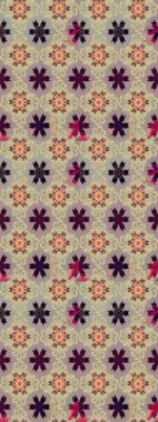 Bej renkli kıvırcık çiçekler bej renklerde şekillenir. Raster illüstrasyonu. Klasik çiçek tasarım elementleri.