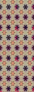 Bej renkli kıvırcık çiçekler bej renklerde şekillenir. Raster illüstrasyonu. Klasik çiçek tasarım elementleri.