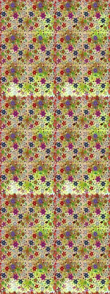 Yaprak ve çiçeklerin suluboya resimleri, bej ve nötr renklerde pürüzsüz desenler. Bej ve nötr renklerde bahar çiçekleri. Raster illüstrasyonu.