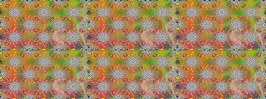 Düz Çiçek Elementleri Tasarımı. Renkli Bahar Temalı Kusursuz Arkaplan. Kusursuz bir mahsul. Raster Şirin kumaş deseni.