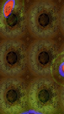 Robot resim. Şirin çiçek elementleri. Raster illüstrasyonu. Renkli çiçekler.