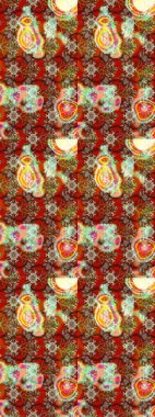 Kahverengi renkli çiçekler. Çiçekli eskiz deseni. El çizimi. Suluboya çizimi.