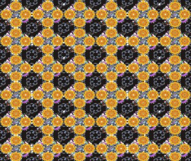 Gri renkli çiçekler. Renkli Yaz Temalı eskiz kalıbı. Düz Çiçek Elementleri Tasarımı. Raster illüstrasyonunda çiçek deseni çizimi.