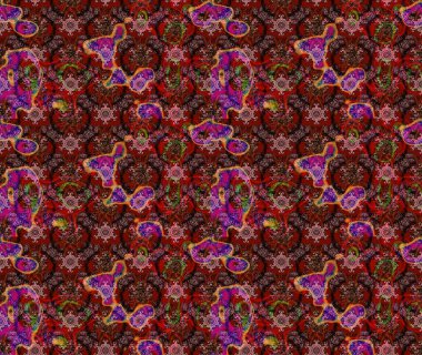 Raster illüstrasyonu. Çiçekli karalama şeklinde Raster çiçek deseni. Nazikçe, yaz çiçekleri kahverengi renklerde.