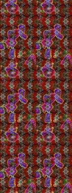 Tatil havası. Çiçekler kahverengi, kırmızı ve gri renklerde. Bahar mevsimi. Raster güzel bir çiçek deseni çizmiş. Nazik romantik baskı.