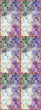 Tarafsız ve gri renklerde. Raster illüstrasyonu. Tarafsız ve gri renkli papatyalar deseni.