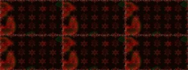 Flowers on black and brown colors. Cute Floral pattern in the small flower. Raster illustration.