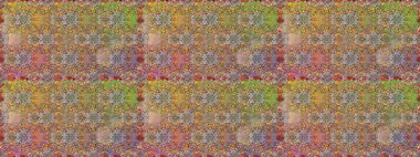 Raster illüstrasyonu. Moda baskısı, albüm, ambalaj kağıdı ve duvar kağıdı için zarif dekoratif süslemeler. Kahverengi ve bej renkli şirin çiçekler. Küçük çiçekli basit, pürüzsüz desen..