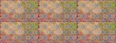 Raster Illustrasyon 'da moda olmayan çiçek deseni. Düz Çiçek Elementleri Tasarımı. Renkli Yaz Temalı Kusursuz Arkaplan. Bej ve kahverengi renkte çiçekler.