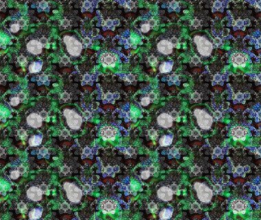 Çiçek desenli çizim. Gri renkli çiçekler. Raster illüstrasyonu. Asya tekstil tarzında. Raster illüstrasyonu.