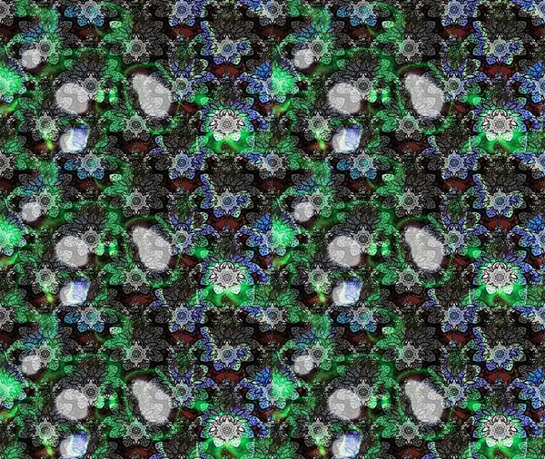 Çiçek desenli çizim. Gri renkli çiçekler. Raster illüstrasyonu. Asya tekstil tarzında. Raster illüstrasyonu.