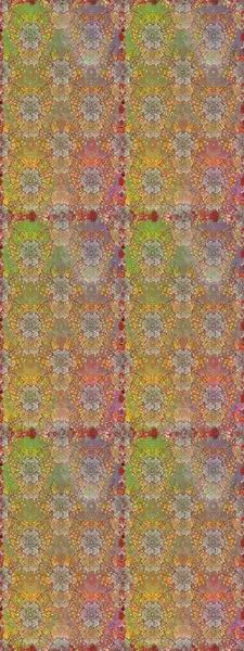 Asya tekstil tarzında. Kusursuz çiçek deseni. Raster illüstrasyonu. Raster illüstrasyonu. Kahverengi ve bej renkli çiçekler.