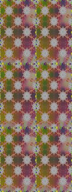 Çiçekli karalama şeklinde Raster çiçek deseni. Kahverengi ve gri renkli çiçekler. Yumuşak, yaz çiçekli arka plan.