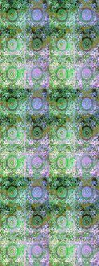 Raster illüstrasyonu. Yeşil renklerde, altın elementlerle kusursuz desen. Klasik klasik klasik arka plan. Kusursuz klasik raster altın desenli. Geleneksel oryantasyon süsü.