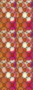 Turuncu ve kahverengi renkli çiçekler. Renkli Bahar Temalı Kusursuz Arkaplan. Düz Çiçek Elementleri Tasarımı. Çiçekle kusursuz desen.