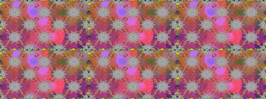 Moda baskıları için zarif bir şablon. Parlak renkli çiçekleri ve pembe renkli yaprakları olan, kusursuz çiçek desenleri. Halk tarzı. Modern çiçek arkaplanı.