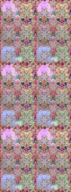 Renkli Yaz Temalı Kusursuz Arkaplan. Yazdır. Raster çiçekli arka plan. Düz Çiçek Elementleri Tasarımı. Güzel, pürüzsüz bir desen. Şirin kumaş deseni.