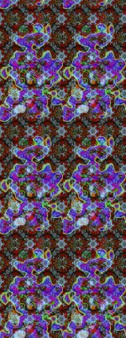 Raster çiçekleri klasik tarzda çizilmiş. Raster illüstrasyonu. Yumuşak, bahar çiçekleri mavi ve kahverengi renklerde. Çiçekli yumuşak çizim deseni.