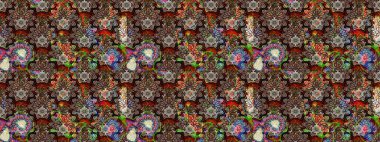 Çizim raster deseni. Güzel kumaş deseni. Çiçek arka planı.