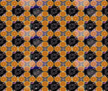 Güzel çiçek deseni. Siyah renkli çiçekler. Renkli Bahar Teması eskiz kalıbı. Düz Çiçek Elementleri Tasarımı.